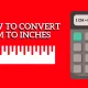 convert Inches to Centimeters